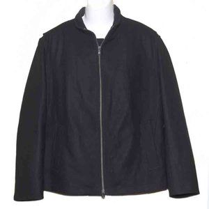 Banana Republic Winter Coat Black Emmetex Italy Wool Blend Men's Size XL